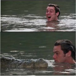Ace Ventura Croc Meme Template