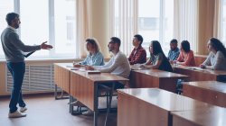 college classroom lecture studying discussion school Meme Template