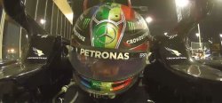 Sad/Depressed Lewis Hamilton still sitting inside his F1 car Meme Template