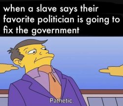 when a slave says their favorite politician is going to fix the Meme Template