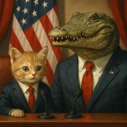 genuine kitten congressman vs corrupt crocodile congressman Meme Template