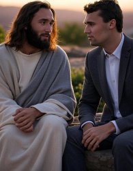 Jesus and Charlie Kirk Meme Template