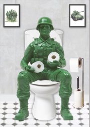 Army Guy On Toilet Meme Template