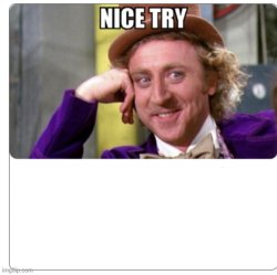 NICE TRY Meme Template