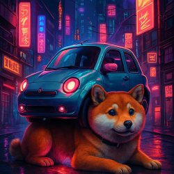 Cute car sitting on a dog Meme Template