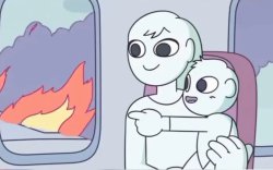 Plane on fire Meme Template