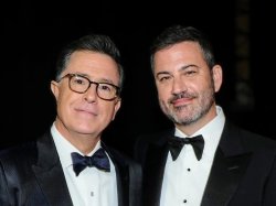 Colbert and Kimmel Meme Template