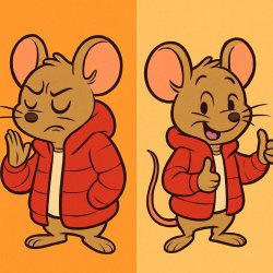 a mouse doing the drake hotline bling meme Meme Template