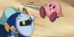 Meta Knight Points At Kirby Meme Template