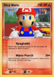 derp mario pokemon card Meme Template
