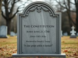 The US Constitution tombstone Meme Template