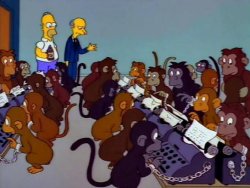1000 monkeys monos Mr burns simpsons Meme Template