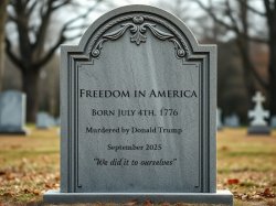 Freedom in America - murdered by Trump 2025 Meme Template