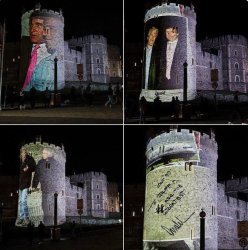 Trump Epstein always had trouble with projection Windsor Castle Meme Template