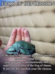 Frog of Depression Meme Template