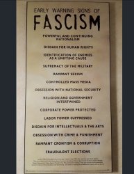 Warning Sign of Fascism Meme Template