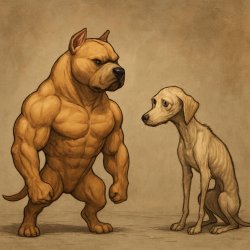 Perro fuerte vs perro débil Meme Template