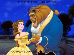 beauty and the beast template Meme Template