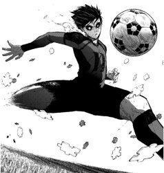 Rin Itoshi kicking the ball Meme Template