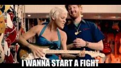 pink i wanna start a fight Meme Template