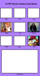 K-Pop Demon Hunters Cast Meme Meme Template