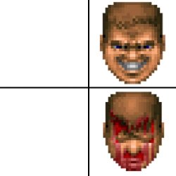 Dead Mr. Incredible, Doomguy Version Meme Template