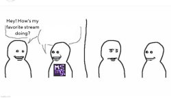 How's my favorite stream doing? Meme Template