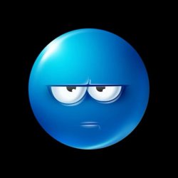 Tired blue emoji Meme Template