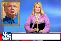 Donald Trump Karoline Leavitt Glorious Leader Blank Meme Template