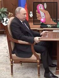 Putin with vibrator in ass Meme Template