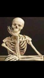 Waiting skeleton Meme Template