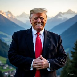Trump in the Alps Meme Template
