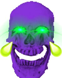 Cursed laughing skull emoji Meme Template