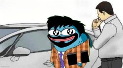 Blub Used Car Salesman Meme Template