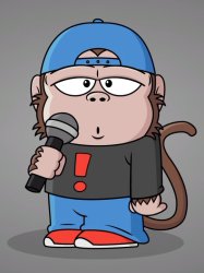 The Microphone Monkey Meme Template