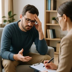 Guy in therapist office Meme Template