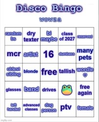 Disco bingo but uhhh something Meme Template