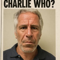 Picture of a confused jeffrey epstein with the headline "Charlie Meme Template