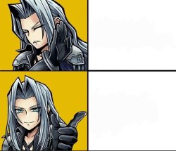 Sephiroth No Yes Meme Template