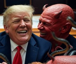 Trump satan evil devil snakes JPP Meme Template