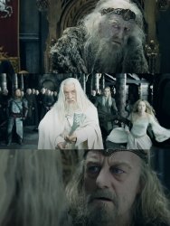 LOTR Theoden before anf after curse Meme Template