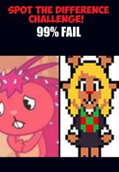 spot the difference flaky vs noelle Meme Template