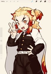 Rengoku doodle Meme Template