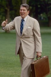 Ronald Reaga tan suit Meme Template