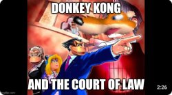 Donkey kong and the court of law Meme Template