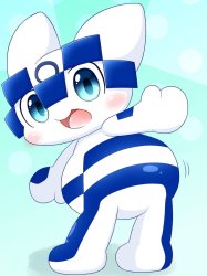 Miraitowa showing butt Meme Template