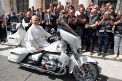 pope gets motorcycle Meme Template