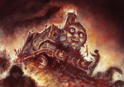 Demonic thomas the tank engine Meme Template