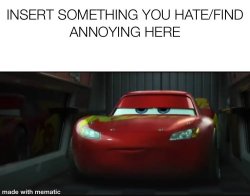 Lightning McQueen irritated template Meme Template