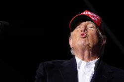Trump in a moment of quiet, dignified contemplation Meme Template